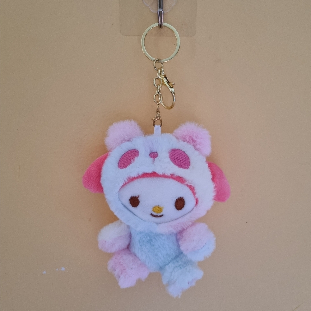 My Melody Kids Bag Clip-On Keychain Soft Plush Stuffed Animal Plushies Toy